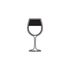 glass of wine silhouette vector illustration design 