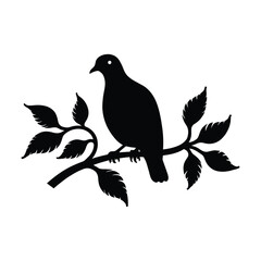 Dove Bird Silhouette Vector illustration