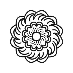 Floral pattern vector drawing for coloring pages and creative art projects and scrapbooking use, mandala vector design