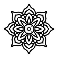 Floral pattern vector art for coloring books and printable graphics intricate flower illustration, mandala vector design