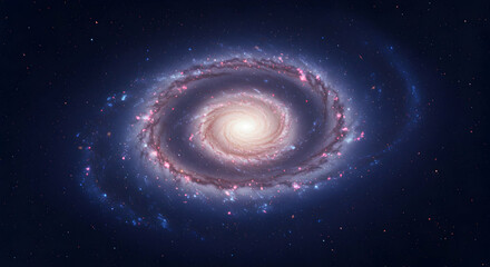 Spiral Galaxy In Deep Space