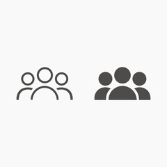 people group icon vector. team, group, teamwork icon vector symbol