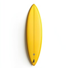 Yellow surfboard, top view