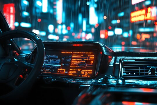 Rainy Night City Drive - Powered by Adobe