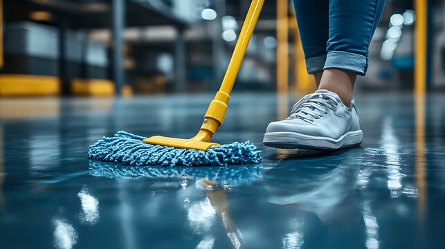 Warehouse Floor Mopping