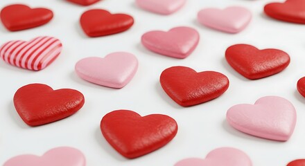 Obraz premium A Chorus of Candy Hearts AI Generated