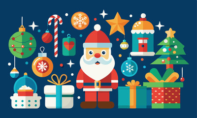 Download Merry Christmas Day Decoration Elements Vector Art, Icons And Graphics Svg File For Design.