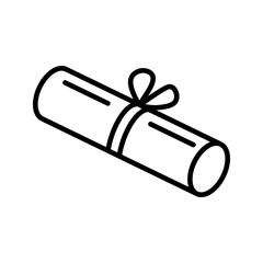 Diploma outline icon collection or set. Diploma Thin vector line art