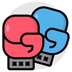 A hand covering icon, flat design of gloves