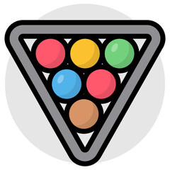 A trendy vector design of billiard game