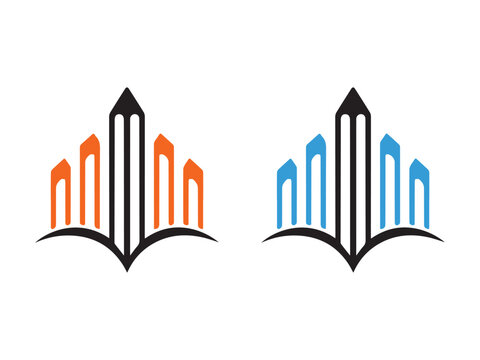 Set of modern vector logos and icons including abstract shapes, business branding symbols, letter designs, creative illustrations, minimal graphic elements and colorful trendy flat style icons.