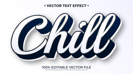 Editable text style effect - Chill text in grunge minimalistic style theme