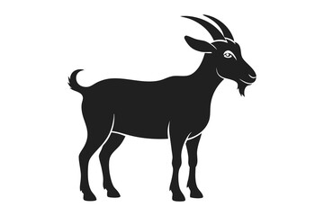Obraz premium goat silhouette vector illustration