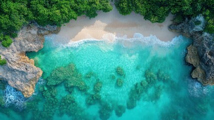 Aerial photography of scenic coastal journey tropical beach nature ocean view gigapixel standard capture