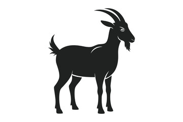 goat silhouette vector illustration