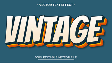 Editable text style effect - Vintage text in grunge style theme