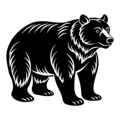 Download Bear  Silhouette Vector Art And Illustration Svg File For Design.