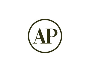 AP logo design vector template. AP