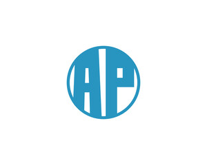 AP logo design vector template. AP