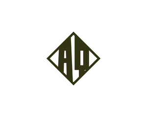 AQ logo design vector template. AQ
