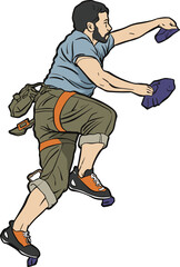 man Indoor Rock Climbing sport