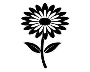Daisy Silhouette Vector & SVG, Daisy Flower SVG Vector, Nature Crafts