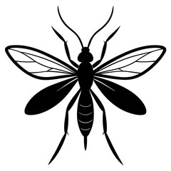 Gnat silhouette vector illustration 