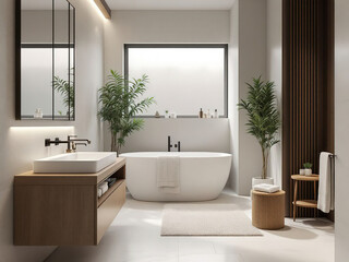 modern luxury bathroom interior