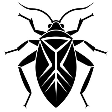 Kissing bug silhouette vector illustration 