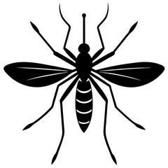 Mosquito silhouette vector illustration 
