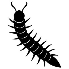 Oak worm silhouette vector illustration 