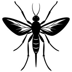 Phantom midge silhouette vector illustration 
