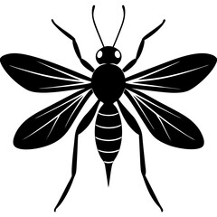 Phantom midge silhouette vector illustration 