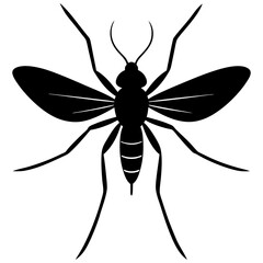 Phantom midge silhouette vector illustration 