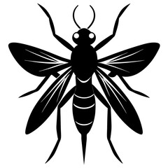 Phantom midge silhouette vector illustration 