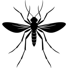 Phantom midge silhouette vector illustration 