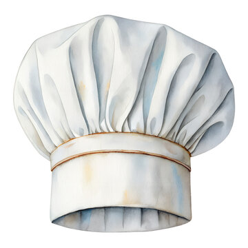 Watercolor Chefs hat isolated white background