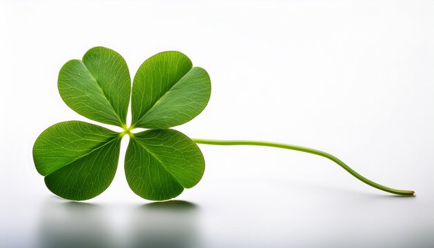 4-leaf clover on white background