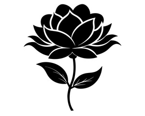 Fototapeta premium Flower Vector & SVG | Beautiful Floral Silhouette for Crafts, Invitations, Decor & DIY Projects