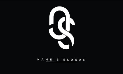 Fototapeta premium SO, OS Abstract Letters Logo Monogram
