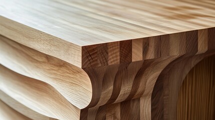 Carpenter measuring wood for custom furniture creation. Featuring accuracy and craftsmanship