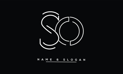 SO, OS Abstract Letters Logo Monogram