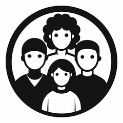 family silhouette vector
