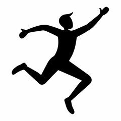 silhouette of a man jumping