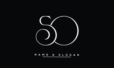 SO, OS Abstract Letters Logo Monogram