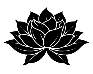 Hand Drawn Flower Silhouette Vector & SVG, Flower Vector Design