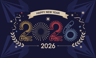 2026, new year evening, new year poster, new year banner, holiday, new, year, sign, celebration, neon, new year, night, eve, light, happy, card, party, decoration, winter, city, sky, christmas, firewo