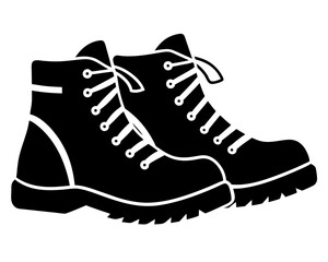 Hiking Boots Silhouette Vector & SVG, Hiking Boots Vector Design
