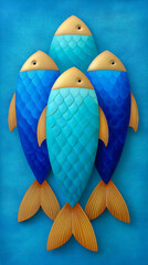 Fototapeta premium fish school harmony