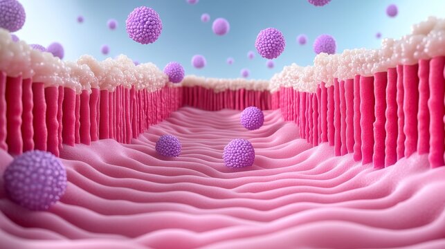A close inspection of the skin's exterior displays the stratum corneum, the outermost layer of dead cells, along with the active cell turnover happening in the deeper stratum basale